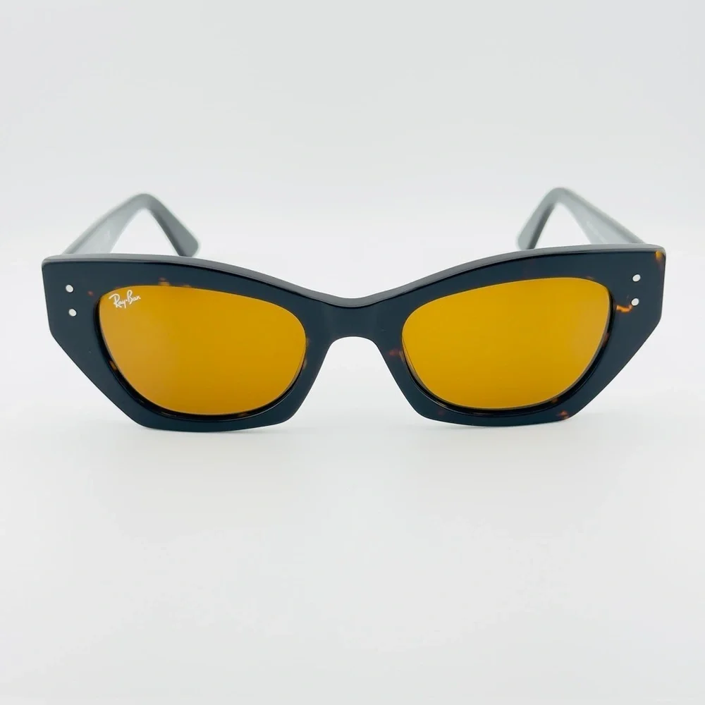 Ray-Ban Zena Bio-Based Women Sunglasses Polished Havana Frame with Brown Lenses - Picture 6 of 13